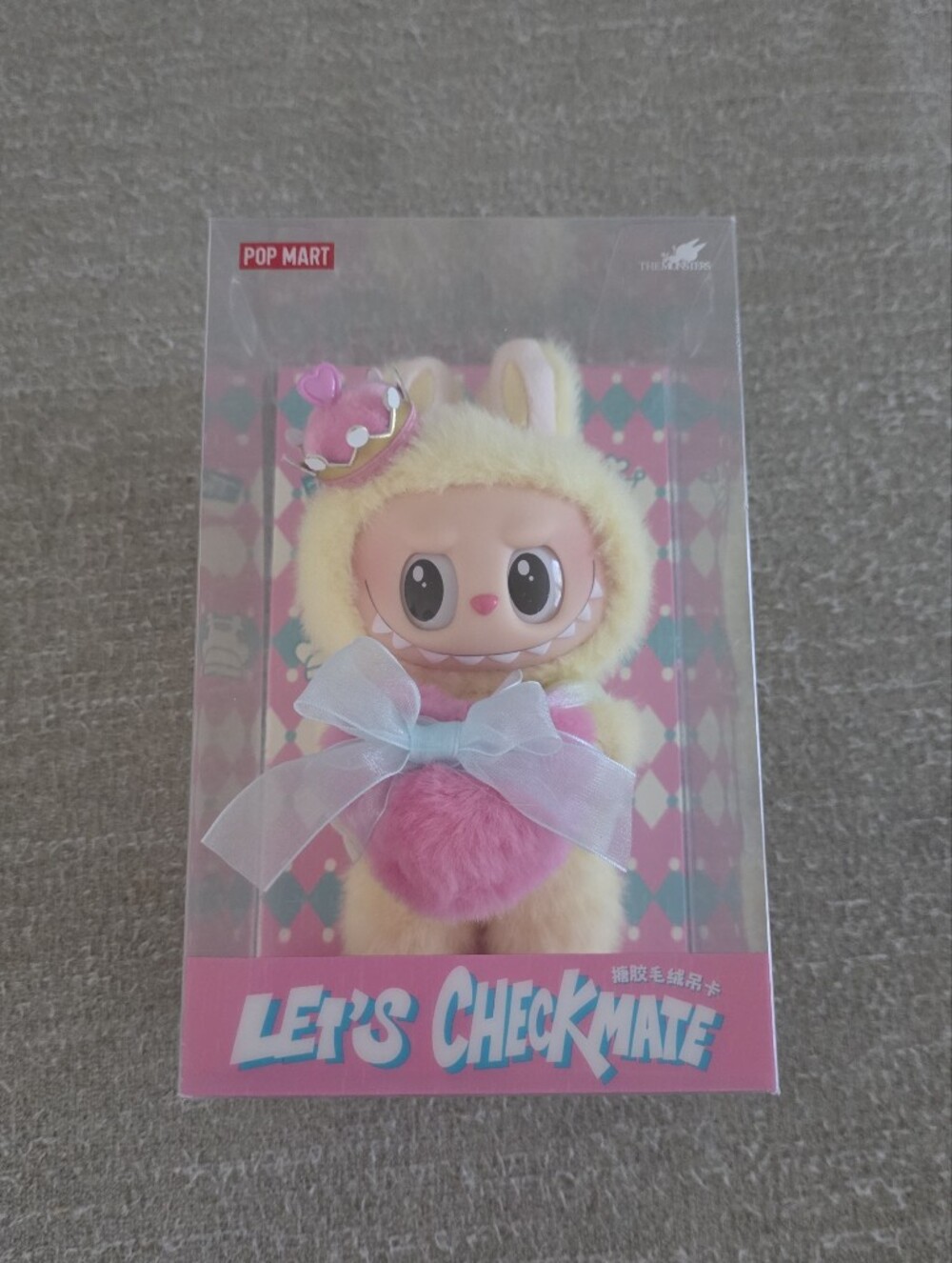 💛 Authentic THE MONSTERS Let's Checkmate Series Vinyl Plush Hanging Card Labubu